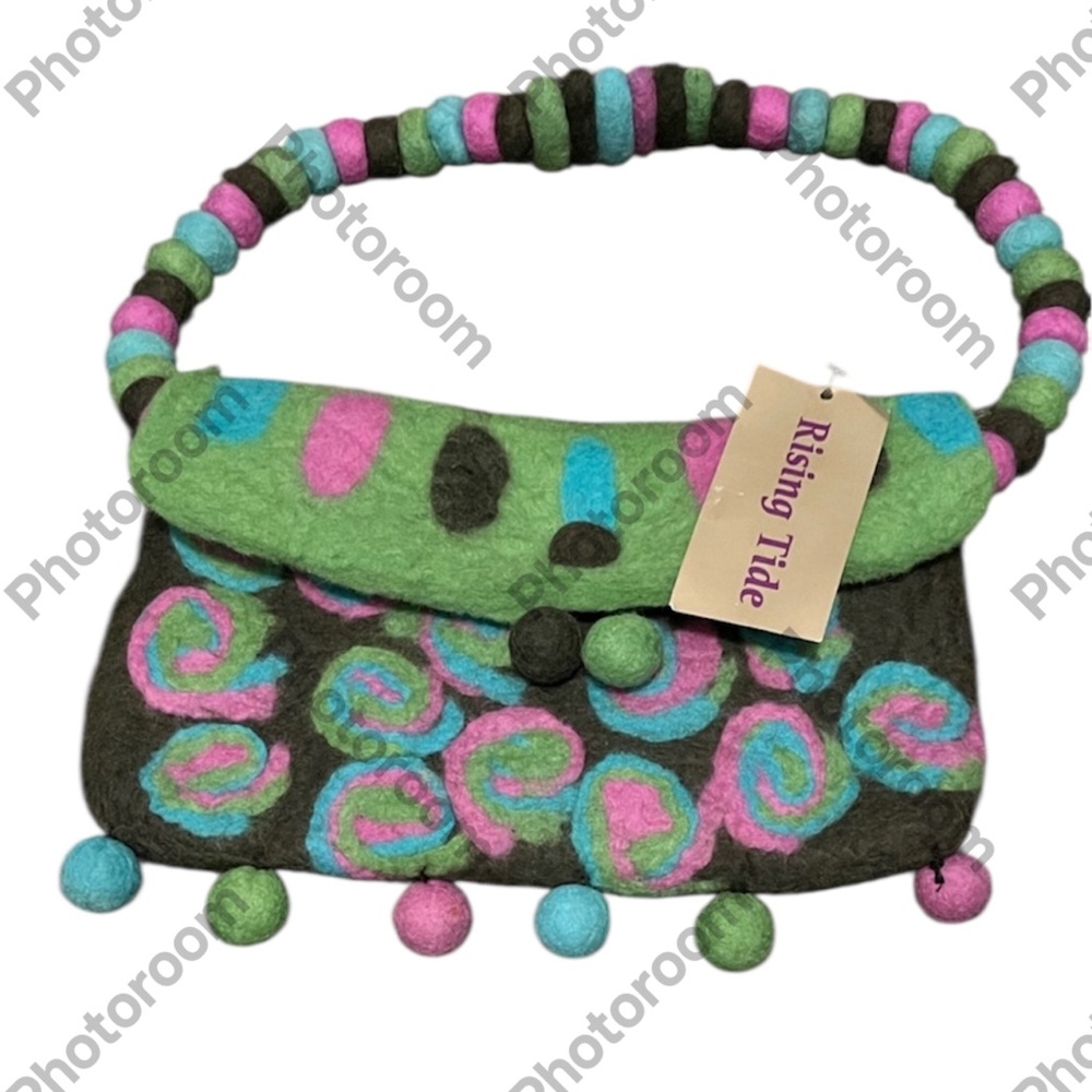 NWT Rising Tide Wool Handbag.